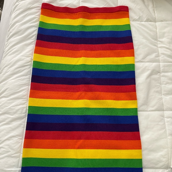 Michael Kors Rainbow Stretch-Viscose Pencil Skirt - Picture 2 of 5